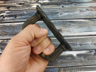 Metal forged handle, Metal handle, Wrought hardware, Drawer pull.