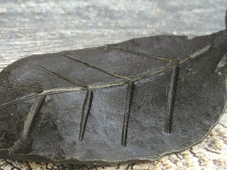 Handmade Forged Iron Leaf Necklace: Viking Amulet Pendant