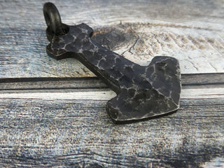 Thor's Hammer, Hammer pendant, Amulet ax, Viking ax, Forged gifts, Handmade necklace, Amulets handmade, Viking pendant. Iron jewelry