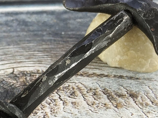 Forged Iron Viking Axe Amulet: Handmade Necklace Pendant