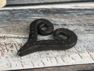 Handmade Forged Iron Heart Pendant: Viking Amulet Necklace