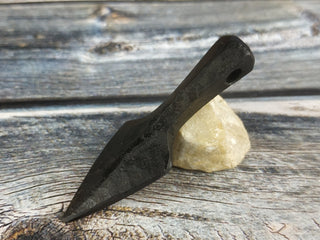 Forged Iron Arrowhead Necklace: Handmade Viking Amulet