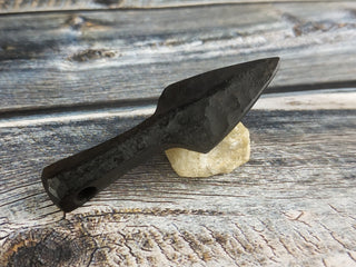 Forged Iron Arrowhead Necklace: Handmade Viking Amulet