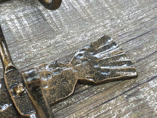 Handmade Forged Iron Coat Rack: Hallway Robe Hooks