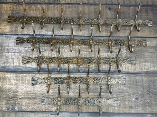 Handmade Forged Iron Coat Rack: Hallway Robe Hooks