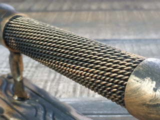 Hand Forged Iron Door Handle: Rustic Metal Hardware