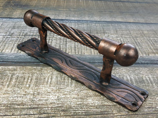 Hand Forged Steel Barn Door Handle: Wrought Iron Hardware