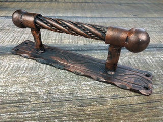 Hand Forged Steel Barn Door Handle: Wrought Iron Hardware