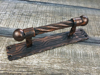 Hand Forged Steel Barn Door Handle: Wrought Iron Hardware