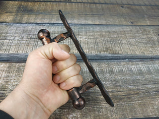 Hand Forged Steel Barn Door Handle: Wrought Iron Hardware