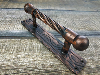 Hand Forged Steel Barn Door Handle: Wrought Iron Hardware