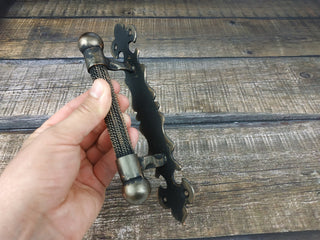 Hand Forged Steel Door Handle: Wrought Iron Barn Decor