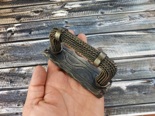 Metal forged handle, Metal handle, Wrought hardware, Drawer pull.