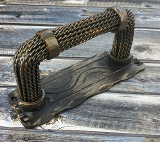 Hand Forged Steel Door Handle: Wrought Iron Hardware