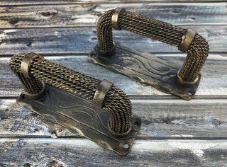 Hand Forged Steel Door Handle: Wrought Iron Hardware