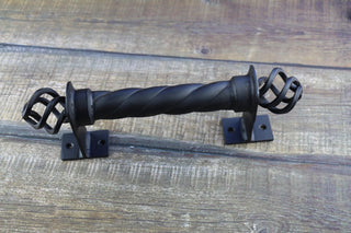 Hand Forged Wrought Iron Door Handle: Barn Door Decor
