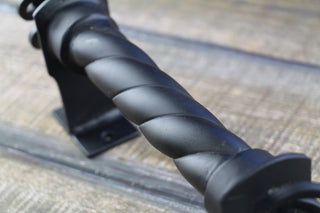 Hand Forged Wrought Iron Door Handle: Barn Door Decor