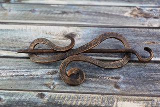 Handmade Forged Iron Hair Barrette: Bridal Hair Slide