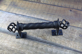 Hand Forged Wrought Iron Door Handle: Barn Door Decor