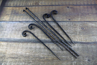 Hand Forged Steel Barbecue Set: Camping Cookware