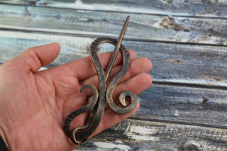 Handmade Forged Iron Hair Barrette: Bridal Hair Slide