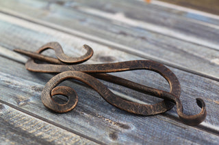 Handmade Forged Iron Hair Barrette: Bridal Hair Slide