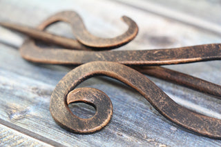 Handmade Forged Iron Hair Barrette: Bridal Hair Slide