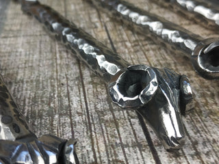 Hand forged, Stainless steel skewers, Steel gift, Cookware for camping, Housewares, Stainless steel gift, Grill utensils, Iron gifts