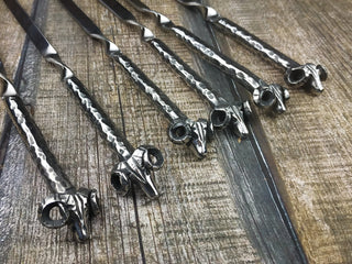 Hand forged, Stainless steel skewers, Steel gift, Cookware for camping, Housewares, Stainless steel gift, Grill utensils, Iron gifts