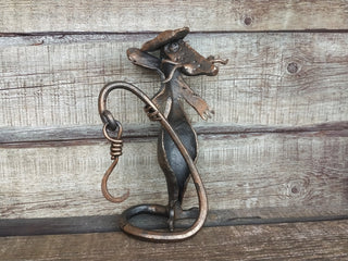 Forged sculpture, Sculpture rat, Metal rat, Pirate sculpture, Iron ornaments, Metal pirate, Metal sculpture, Forged gifts, Art decor