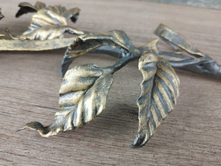 Handmade Forged Iron Rose: Metal Sculpture, Home Decor