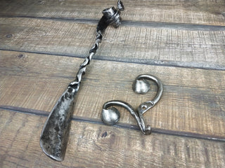 Shoe accessories, Shoe horn, Shoe stuff, Metal shoe horn, Wrought iron shoe horn, Shoe stuff, Forged art, Home decor