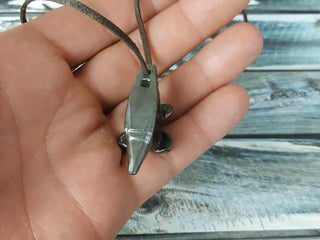 Handmade Forged Iron Anvil Amulet - Viking Necklace