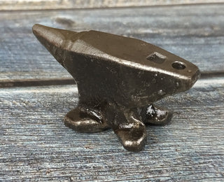 Handmade Forged Iron Anvil Amulet - Viking Necklace