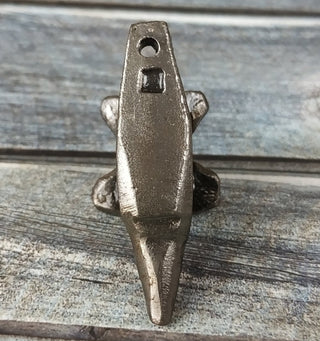 Handmade Forged Iron Anvil Amulet - Viking Necklace
