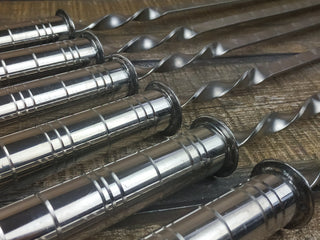 Hand Forged Stainless Steel Skewers: Kebab Grilling Set, Husband Gift