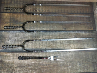 Grilling Set, Gift Set, Birthday Gift, Stainless Steel Skewers, Grill Tools, Grilling Gifts, Hand Forged, Grill Utensils, Iron Gifts