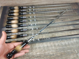 Hand forged, Stainless steel skewers, Steel gift, Cookware for camping, Housewares, Stainless steel gift, Grill utensils, Iron gifts.