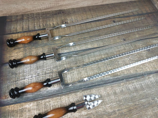 Stainless Steel Skewers, Birthday Gift, Grill Tools, Grilling Set, Grilling Gift, Hand Forged, Grill Utensils, Iron Gifts, Steel Gift,