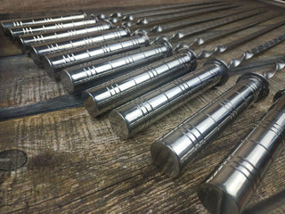 Hand Forged Stainless Steel Skewers: Grilling Gift Set