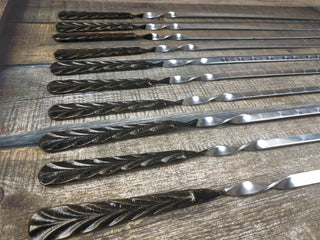 Hand Forged, Grill Utensils, Iron Gifts, Steel Gift, Stainless Steel Skewers, Cookware For Camping, Housewares, Stainless Steel Gift,