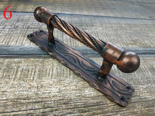 Hand Forged Steel Door Handle: Wrought Iron Barn Door Decor