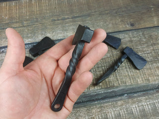 Handmade Forged Iron Viking Axe Amulet Necklace (5pcs)