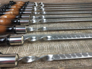 Grilling Set, Grilling Gift, Hand Forged, Grill Utensils, Iron Gifts, Steel Gift, Cookware For, Stainless Steel Skewers, Birthday Gift,