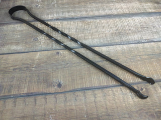 Hand Forged Fireplace Tools Set: Poker, Tongs, Shovel, and Broom