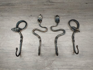 Set of metal hooks 4 pieces, Iron hook, Wall hook, Hook for home, Iron hanger, Kitchen hook, Iron hanger, Hallway hooks, Robe hook,