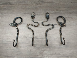 Set of metal hooks 4 pieces, Iron hook, Wall hook, Hook for home, Iron hanger, Kitchen hook, Iron hanger, Hallway hooks, Robe hook,