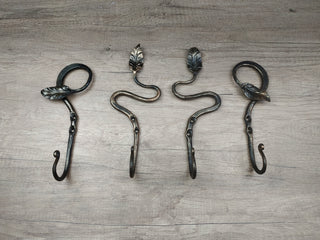 Set of metal hooks 4 pieces, Iron hook, Wall hook, Hook for home, Iron hanger, Kitchen hook, Iron hanger, Hallway hooks, Robe hook,