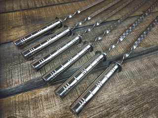 Hand forged, Stainless steel skewers, Steel gift, Cookware for camping, Housewares, Stainless steel gift, Grill utensils, Iron gifts.