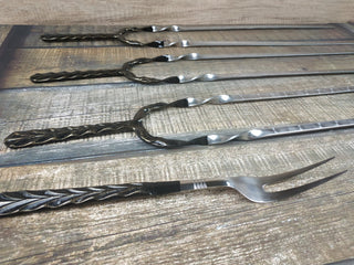 Grilling Set, Gift Set, Birthday Gift, Stainless Steel Skewers, Grill Tools, Grilling Gifts, Hand Forged, Grill Utensils, Iron Gifts